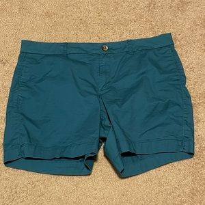 Old navy everyday shirt - teal, 5” inseam